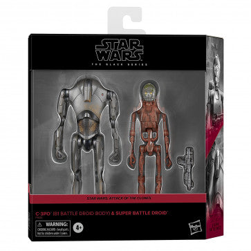 Star Wars The Black Series Attack of the Clones - C-3PO (B1 Battle Droid Body) & Super Battle Droid 2-Pack