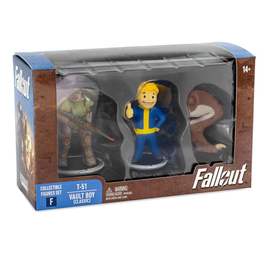 Fallout T-51 & Vault Boy (Classic) 3" Collectable Figures Set (F)