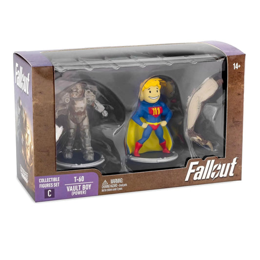 Fallout T-60 & Vault Boy (Power) 3" Collectable Figures Set (C)