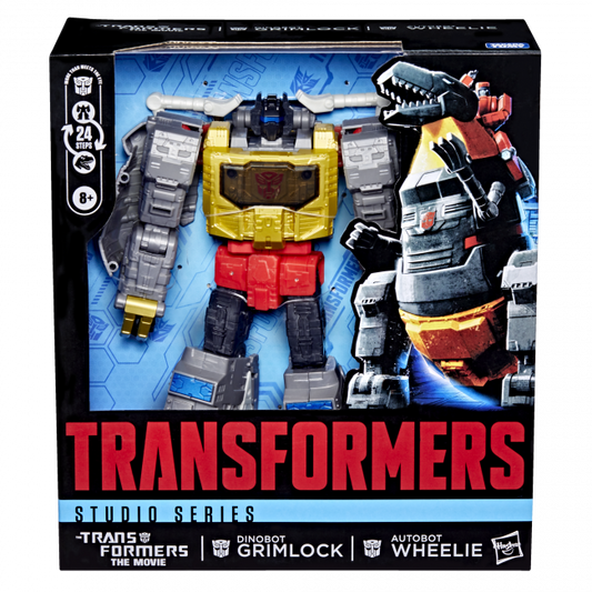 Transformers Studio Series The Transformers: The Movie Dinobot Grimlock and Autobot Wheelie
