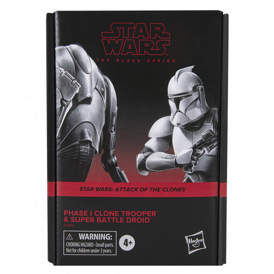 Star Wars - Attack of the Clones - The Black Series Phase I Clone Trooper & Super Battle Droid Action Figure 2-Pack