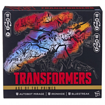 Transformers Age of the Primes Autobot Mirage, Ironhide, and Bluestreak