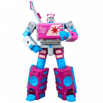 Transformers Jem and the Holograms Autobot Blaster & KP Glit, KP Sundor, and KP Rosanna