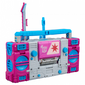 Transformers Jem and the Holograms Autobot Blaster & KP Glit, KP Sundor, and KP Rosanna