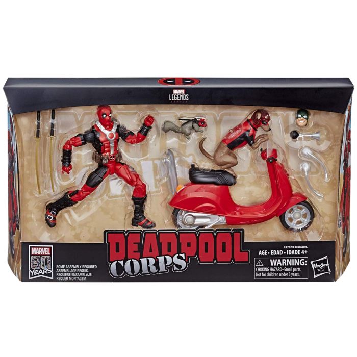 Deadpool - Ultimate Deadpool Corps Deadpool, Dogpool & Squirrelpool with Scooter Marvel Legends 6" Action Figure 4-Pack