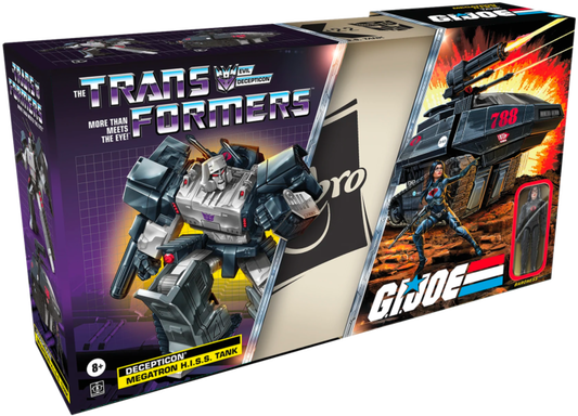 Transformers x G.I. Joe - Megatron H.I.S.S. Tank & Baroness Collaborative Mash-Up 10.5” Action Figure 2-Pack