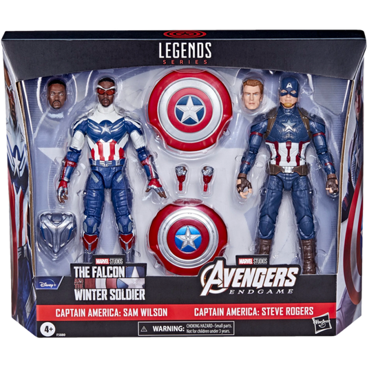 The Falcon and the Winter Soldier - Captain America: Sam Wilson & Steve Rogers Marvel Legends 6” Scale Action Figure 2-Pack