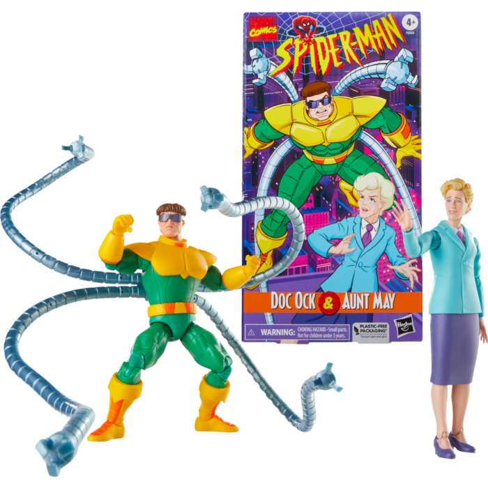 Spider-Man: The Animated Series - Doctor Octopus & Aunt May VHS Marvel Legends 6" Scale Action Figure 2-Pack