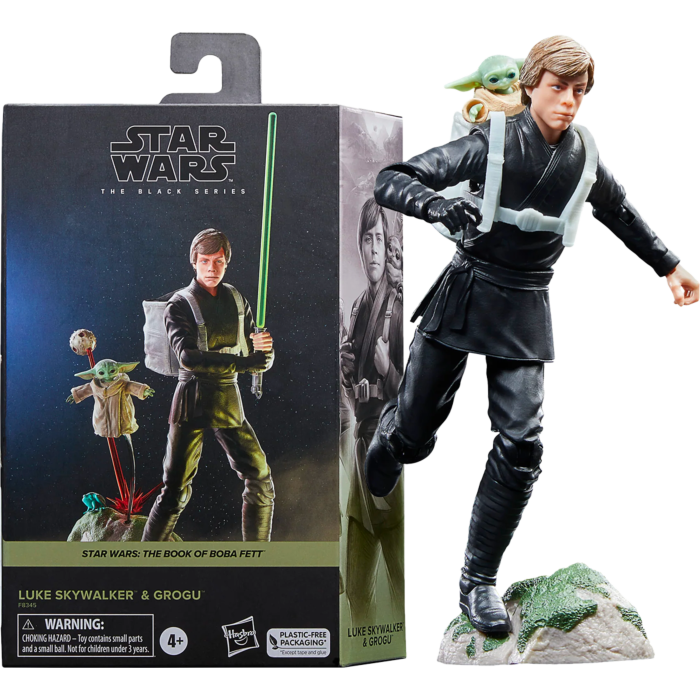 Star Wars: The Book of Boba Fett - Luke Skywalker & Grogu Black Series Deluxe 6" Scale Action Figure 2-Pack