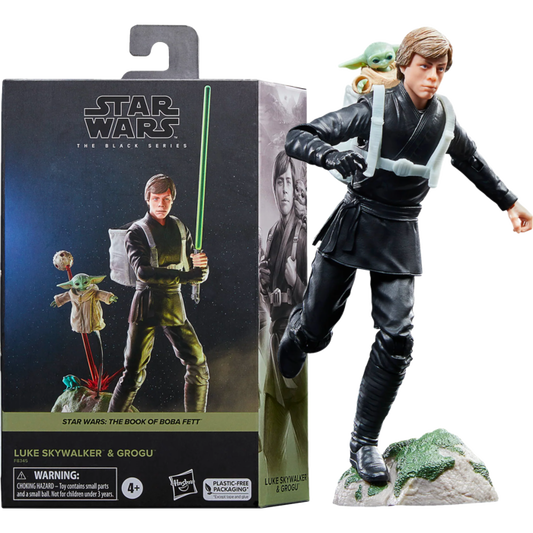 Star Wars: The Book of Boba Fett - Luke Skywalker & Grogu Black Series Deluxe 6" Scale Action Figure 2-Pack