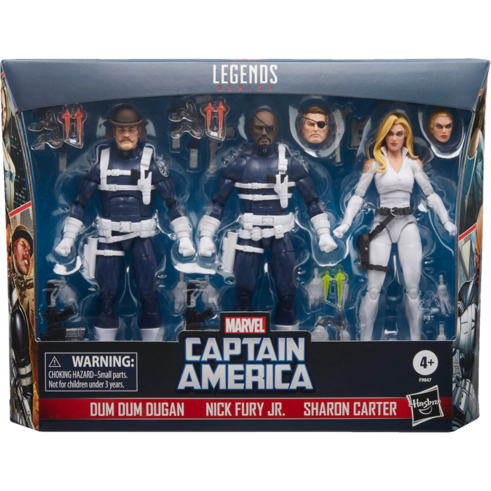 Marvel Comics - Nick Fury Jr., Sharon Carter, & Dum Dum Dugan S.H.I.E.L.D Marvel Legends 6" Scale Action Figure 3-Pack