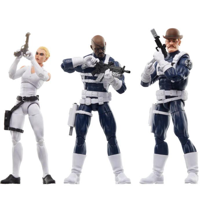 Marvel Comics - Nick Fury Jr., Sharon Carter, & Dum Dum Dugan S.H.I.E.L.D Marvel Legends 6" Scale Action Figure 3-Pack