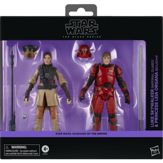 Star Wars: Shadows of the Empire - Luke Skywalker (Imperial Guard) & Princess Leia Organa (Boushh) Black Series 6" Scale Action Figure 2-Pack