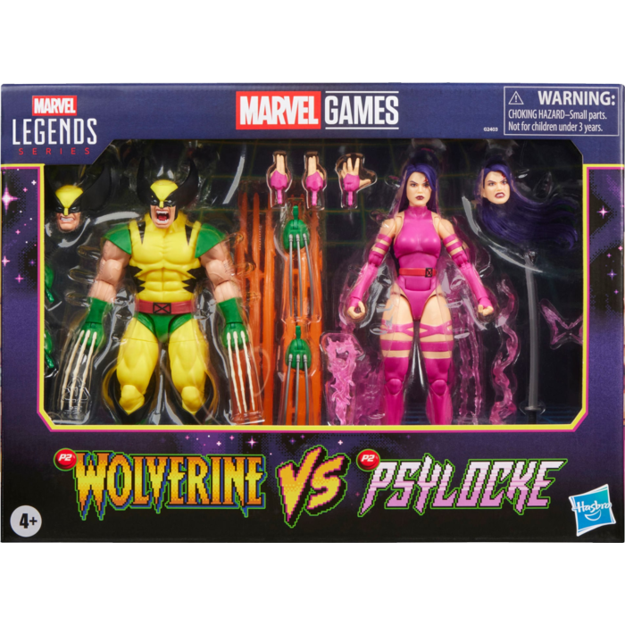 Marvel - Wolverine (Player 2) vs. Psylocke (Player 2) Gamerverse Marvel Legends 6" Scale Action Figure 2-Pack