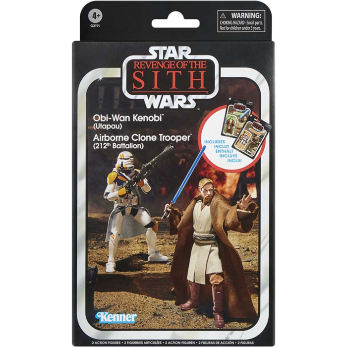 Star Wars Episode III: Revenge of the Sith - Obi-Wan Kenobi (Utapau) & Airborne Clone Tropper (212th Battalion) Vintage Collection Kenner 3.75" Scale Action Figure 2-Pack