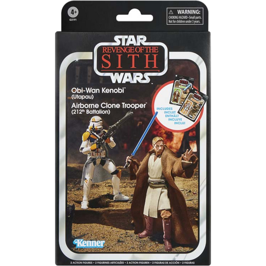 Star Wars Episode III: Revenge of the Sith - Obi-Wan Kenobi (Utapau) & Airborne Clone Tropper (212th Battalion) Vintage Collection Kenner 3.75" Scale Action Figure 2-Pack