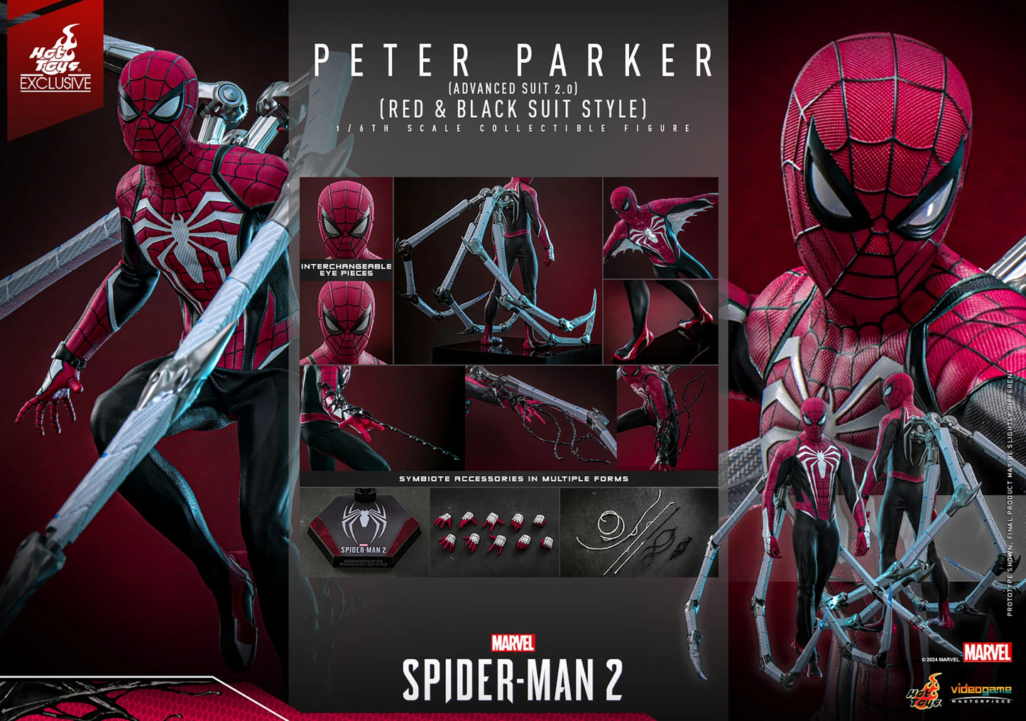 Peter Parker (Advanced Suit 2.0) (Red and Black Suit Style) - Video Game Masterpiece Series - Marvel's Spider-Man 2