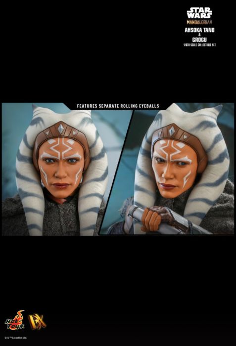 Star Wars: The Mandalorian - Ahsoka Tano & Grogu 1/6th Scale Hot Toys Action Figure 2-Pack