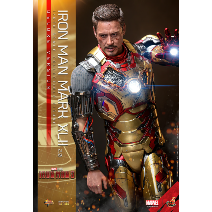Iron Man 3 - Iron Man Mark XLII 42 (2.0) Deluxe 1/6th Scale Hot Toys Action Figure