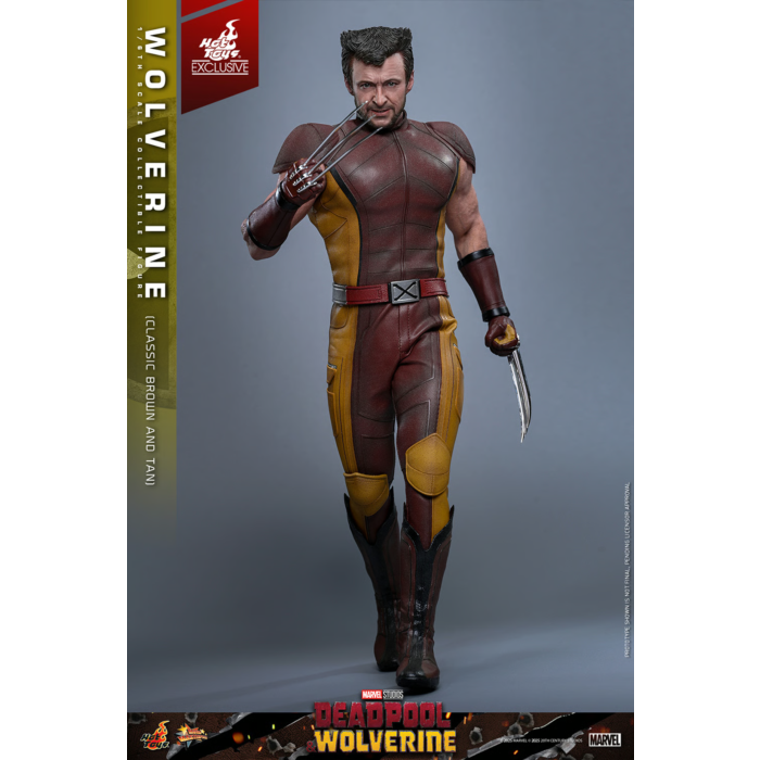 Deadpool & Wolverine (2024) - Wolverine (Classic Brown & Tan Suit) 1/6th Scale Hot Toys Action Figure (Hot Toys Exclusive)