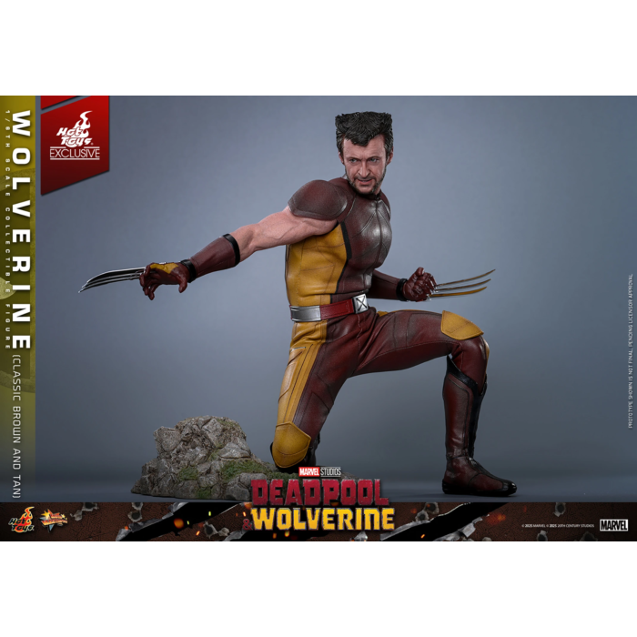 Deadpool & Wolverine (2024) - Wolverine (Classic Brown & Tan Suit) 1/6th Scale Hot Toys Action Figure (Hot Toys Exclusive)
