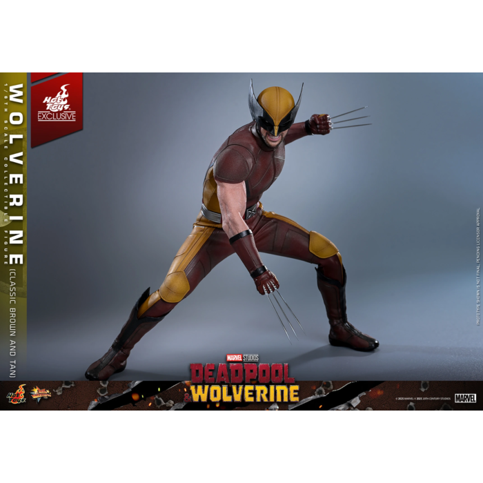 Deadpool & Wolverine (2024) - Wolverine (Classic Brown & Tan Suit) 1/6th Scale Hot Toys Action Figure (Hot Toys Exclusive)