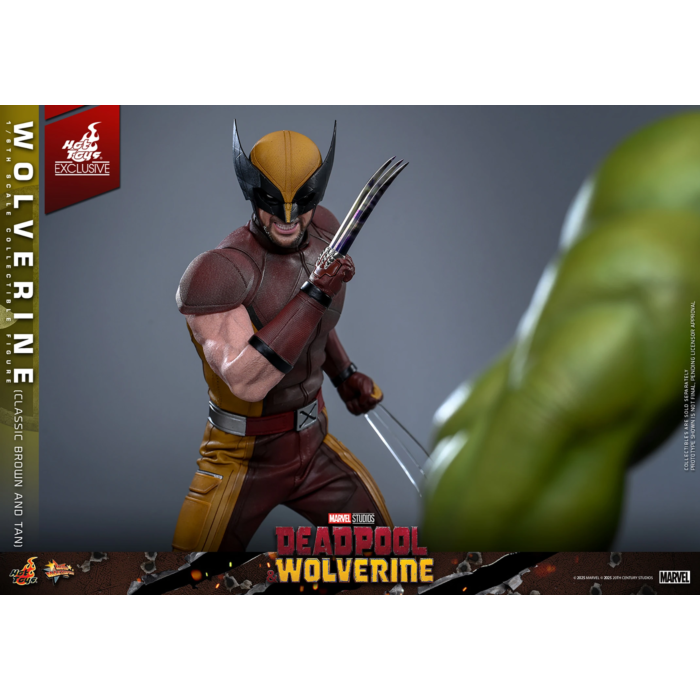 Deadpool & Wolverine (2024) - Wolverine (Classic Brown & Tan Suit) 1/6th Scale Hot Toys Action Figure (Hot Toys Exclusive)