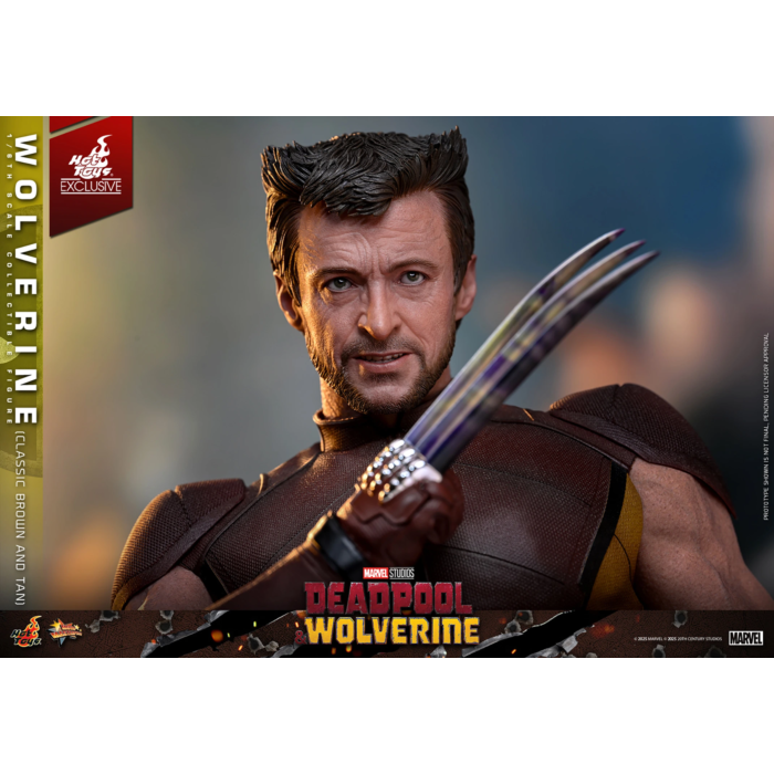 Deadpool & Wolverine (2024) - Wolverine (Classic Brown & Tan Suit) 1/6th Scale Hot Toys Action Figure (Hot Toys Exclusive)