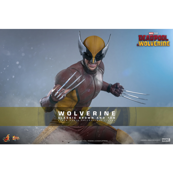 Deadpool & Wolverine (2024) - Wolverine (Classic Brown & Tan Suit) 1/6th Scale Hot Toys Action Figure (Hot Toys Exclusive)
