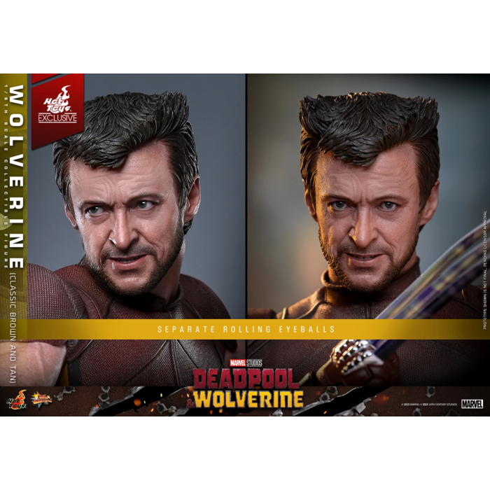 Deadpool & Wolverine (2024) - Wolverine (Classic Brown & Tan Suit) 1/6th Scale Hot Toys Action Figure (Hot Toys Exclusive)