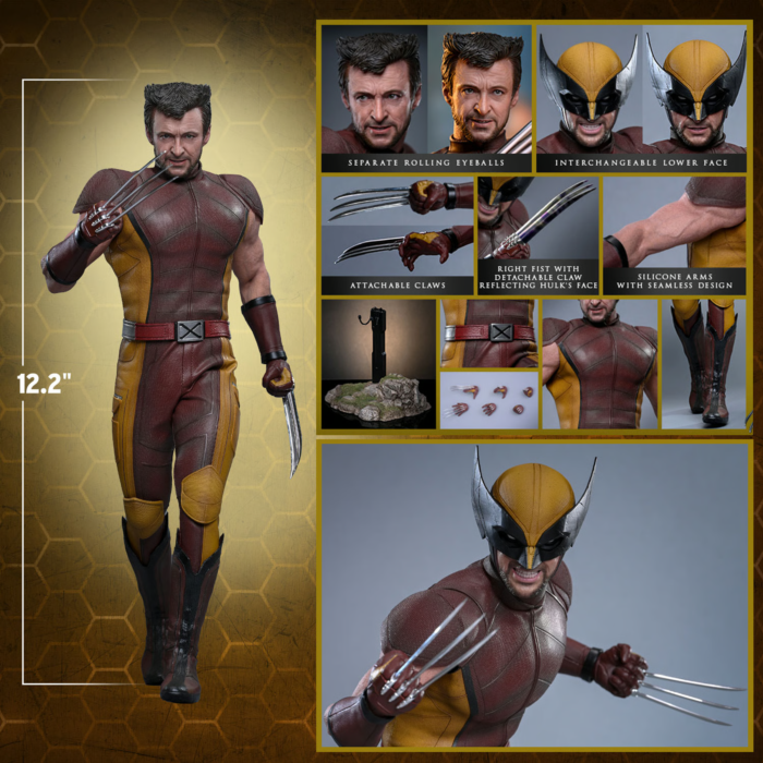 Deadpool & Wolverine (2024) - Wolverine (Classic Brown & Tan Suit) 1/6th Scale Hot Toys Action Figure (Hot Toys Exclusive)