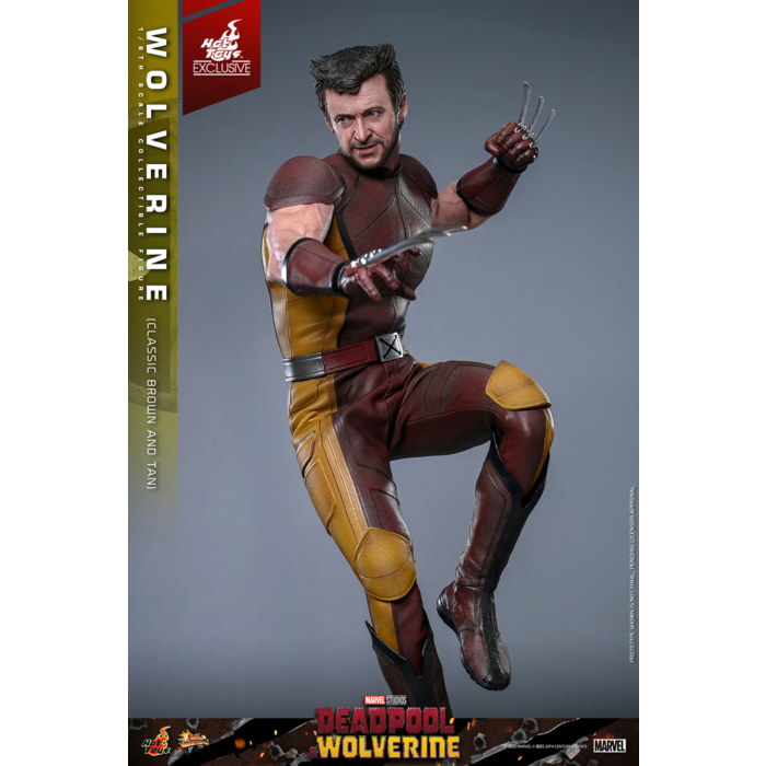 Deadpool & Wolverine (2024) - Wolverine (Classic Brown & Tan Suit) 1/6th Scale Hot Toys Action Figure (Hot Toys Exclusive)