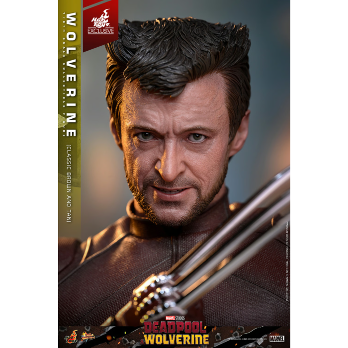 Deadpool & Wolverine (2024) - Wolverine (Classic Brown & Tan Suit) 1/6th Scale Hot Toys Action Figure (Hot Toys Exclusive)