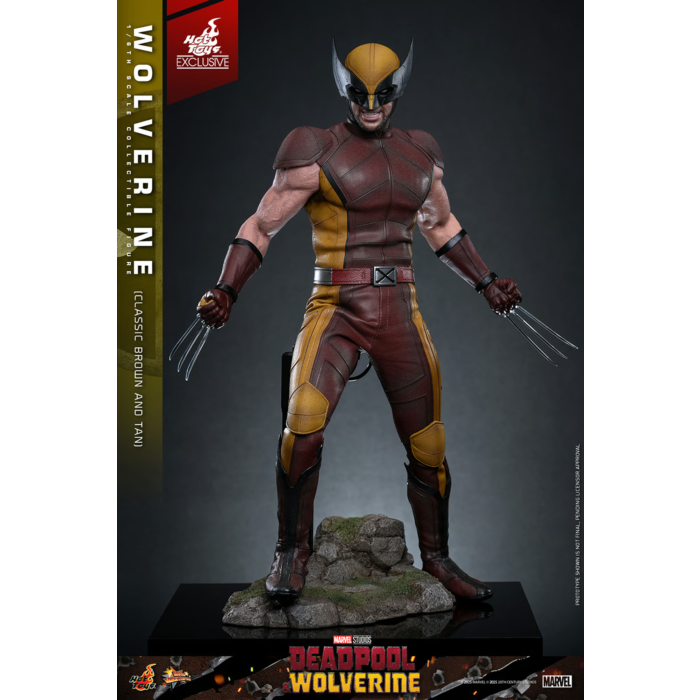 Deadpool & Wolverine (2024) - Wolverine (Classic Brown & Tan Suit) 1/6th Scale Hot Toys Action Figure (Hot Toys Exclusive)