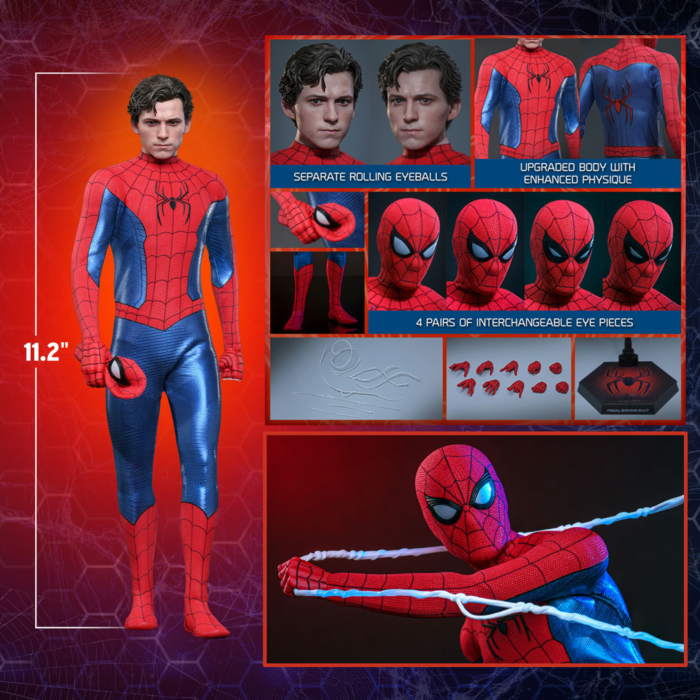 Spider-Man: No Way Home - Spider-Man (Final Swing Suit) (Movie Promo Edition) 1/6th Scale Hot Toys Action Figure (Hot Toys Exclusive)