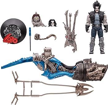 McFarlane Toys - DC Multiverse Lobo & Spacehog (Justice League of America) - 7in Scale, Gold Label