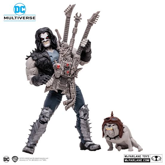 McFarlane Toys - DC Multiverse Lobo & Spacehog (Justice League of America) - 7in Scale, Gold Label