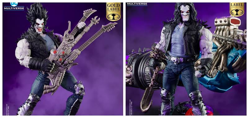 McFarlane Toys - DC Multiverse Lobo & Spacehog (Justice League of America) - 7in Scale, Gold Label