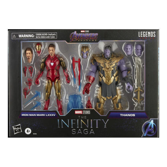 Marvel Avengers Endgame Iron Man Mark LXXXV vs. Thanos Legends Series 6" Action Figures