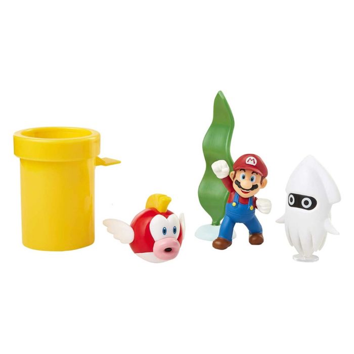 Super Mario - Underwater Diorama World of Nintendo 2.5” Scale Mini Figure Playset