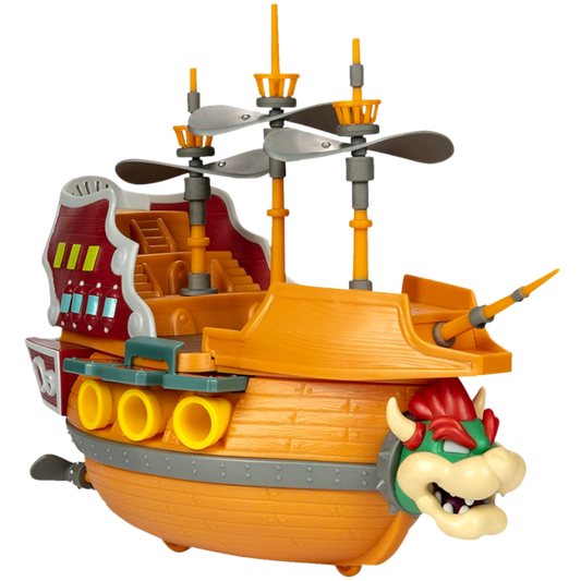 Super Mario - Bowser's Airship World of Nintendo Deluxe 15” Action Figure Playset