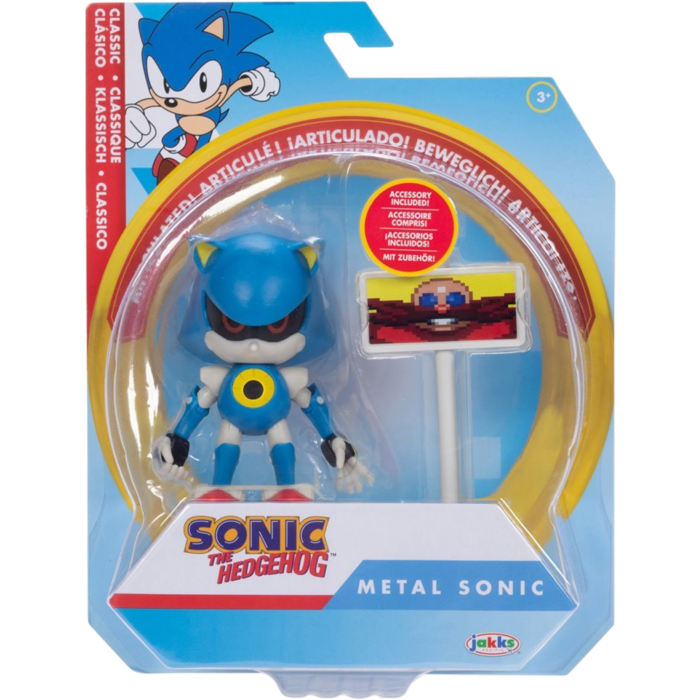 Sonic the Hedgehog - Classic Metal Sonic with Goal Post 4" Scale Action Figure (Wave 18)