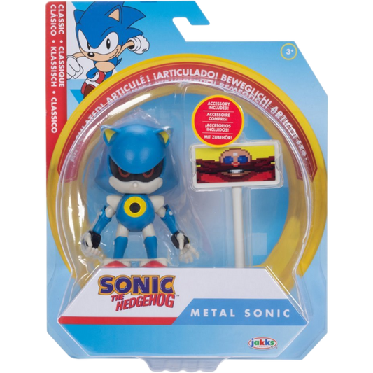 Sonic the Hedgehog - Classic Metal Sonic with Goal Post 4" Scale Action Figure (Wave 18)