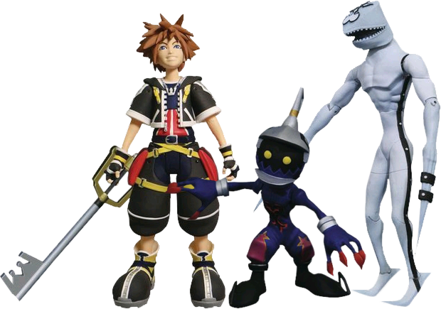 Kingdom Hearts - Sora, Dusk and Soldier 7” Action Figure 3-Pack (Series 1)