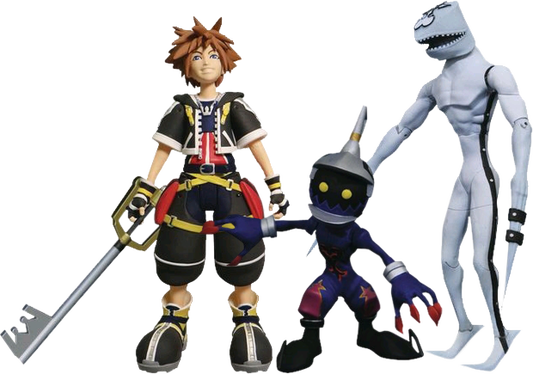 Kingdom Hearts - Sora, Dusk and Soldier 7” Action Figure 3-Pack (Series 1)