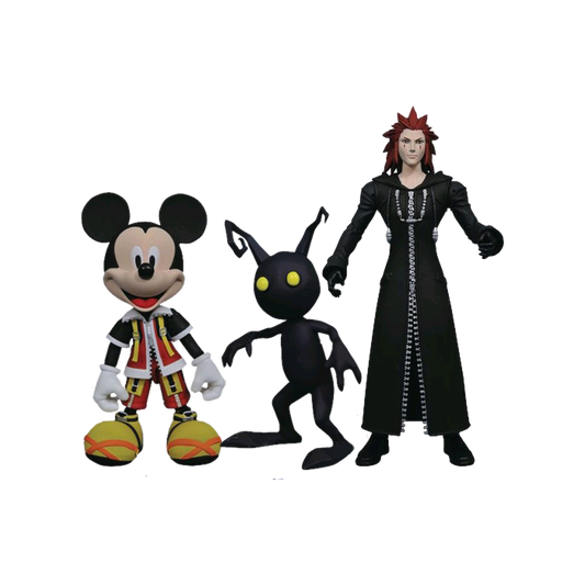 Kingdom Hearts - Mickey Mouse, Axel and Shadow 7” Action Figure 3-Pack (Series 1)