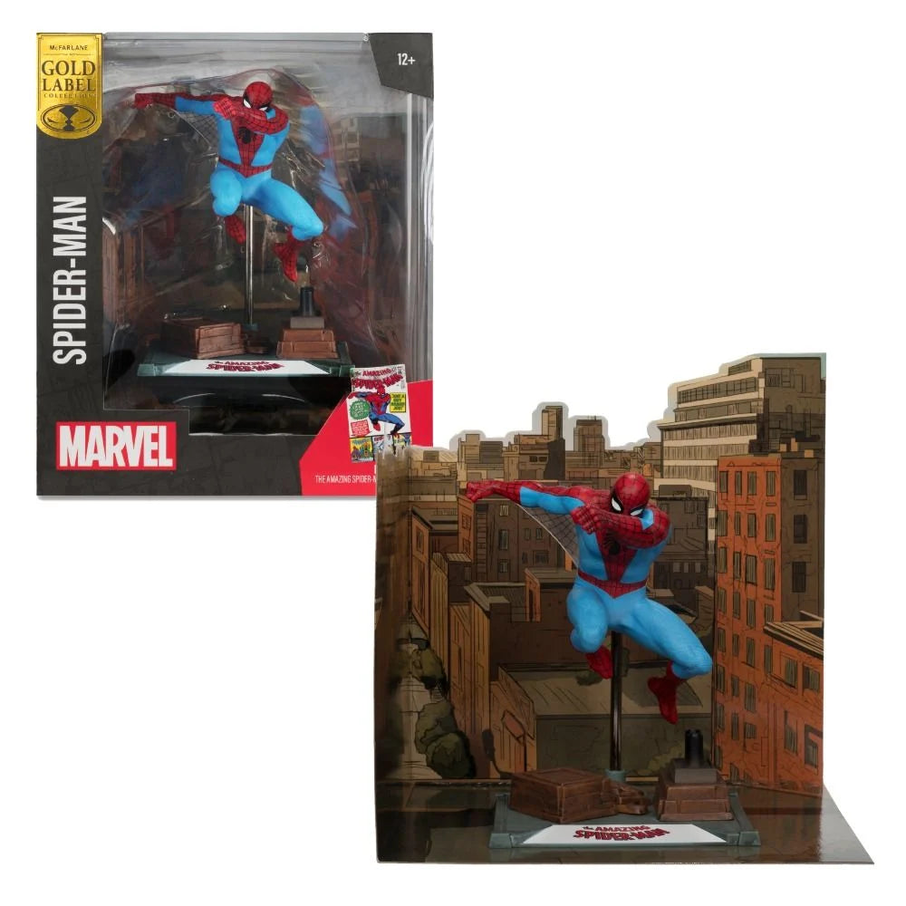 McFarlane Marvel The Amazing Spider-Man 1:10th Scale Collectible with Scene (Spider-Man #38) Gold Label