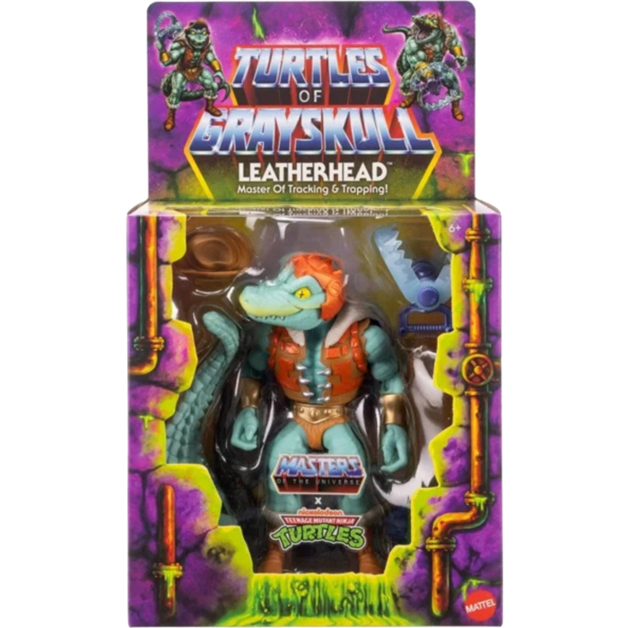 Masters of the Universe x Teenage Mutant Ninja Turtles - Leatherhead Turtles of Grayskull Origins Deluxe 5.5" Action Figure