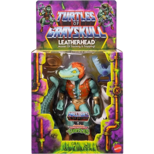 Masters of the Universe x Teenage Mutant Ninja Turtles - Leatherhead Turtles of Grayskull Origins Deluxe 5.5" Action Figure