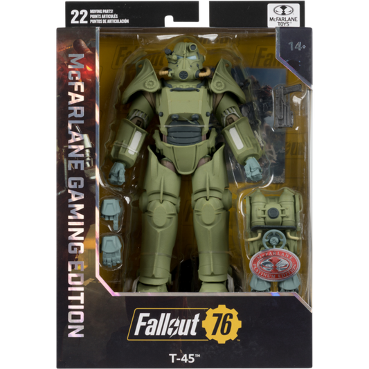 Fallout 76 - T-45 Military Armor McFarlane Gaming Edition Red Platinum Edition 7" Scale Action Figure